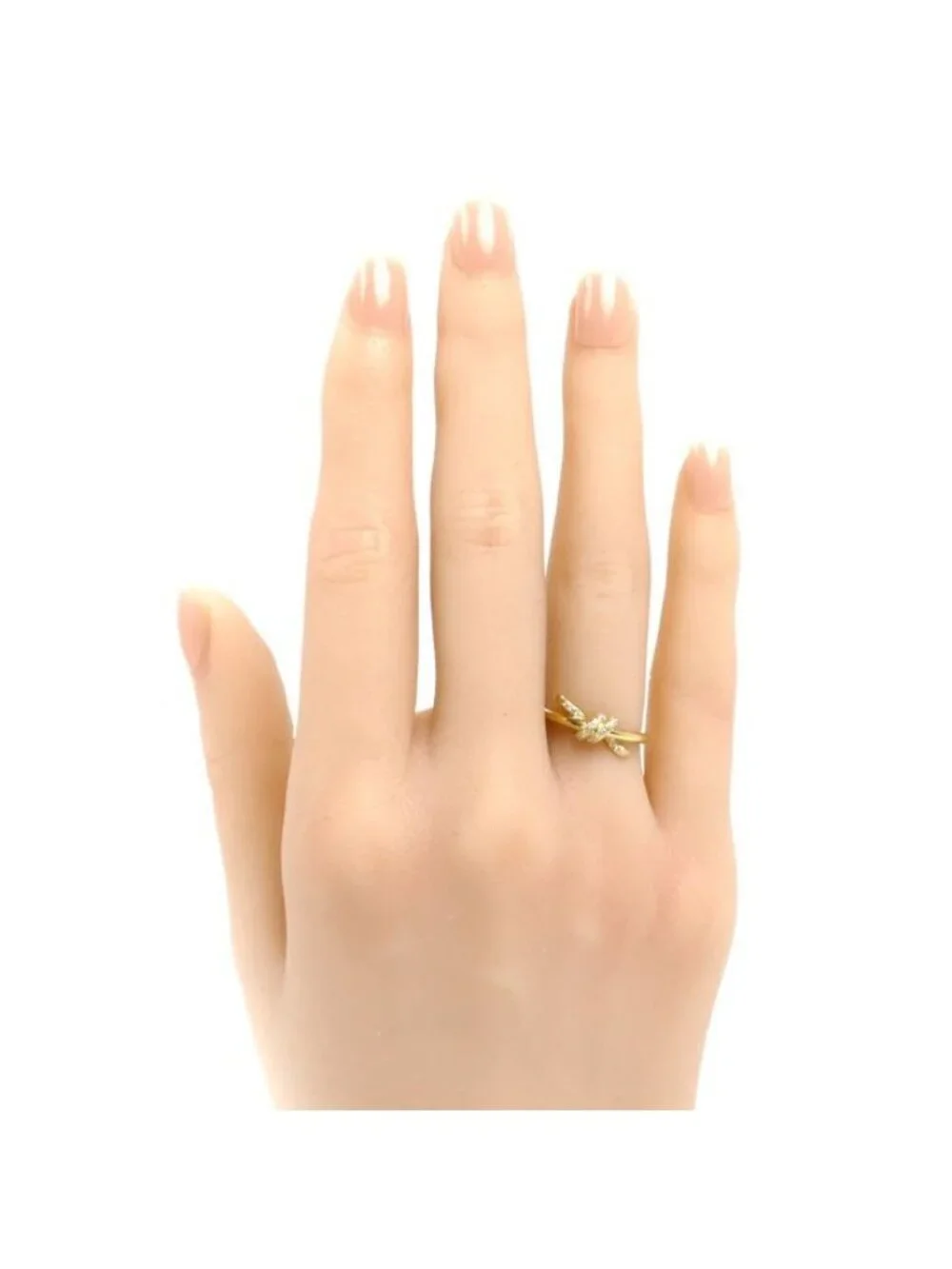 Tiffany & Co 18k Yellow Gold Knot Diamond Ring